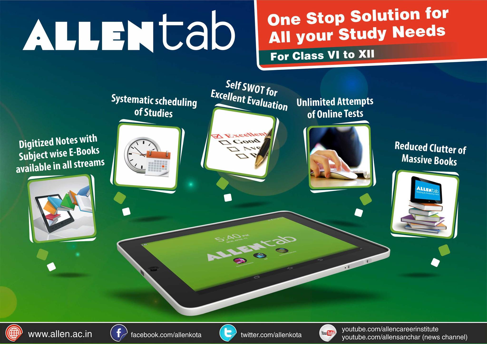 ALLENTab: Educational Tablet for IIT-JEE (Main + Advanced), AIPMT, AIIMS and test preparation