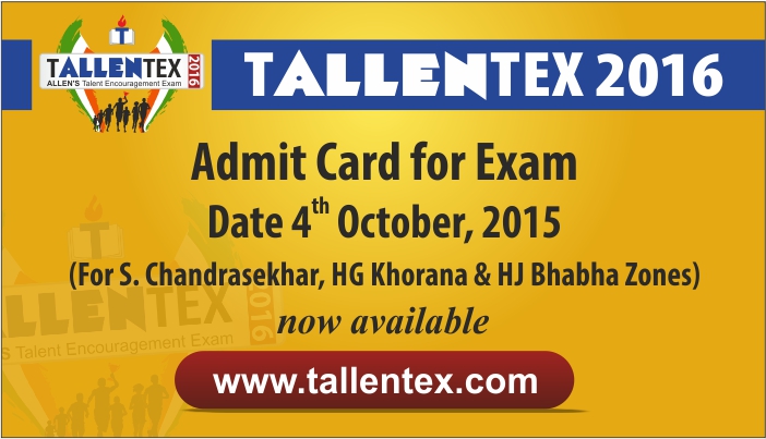 Talletex 2016 Admit Card