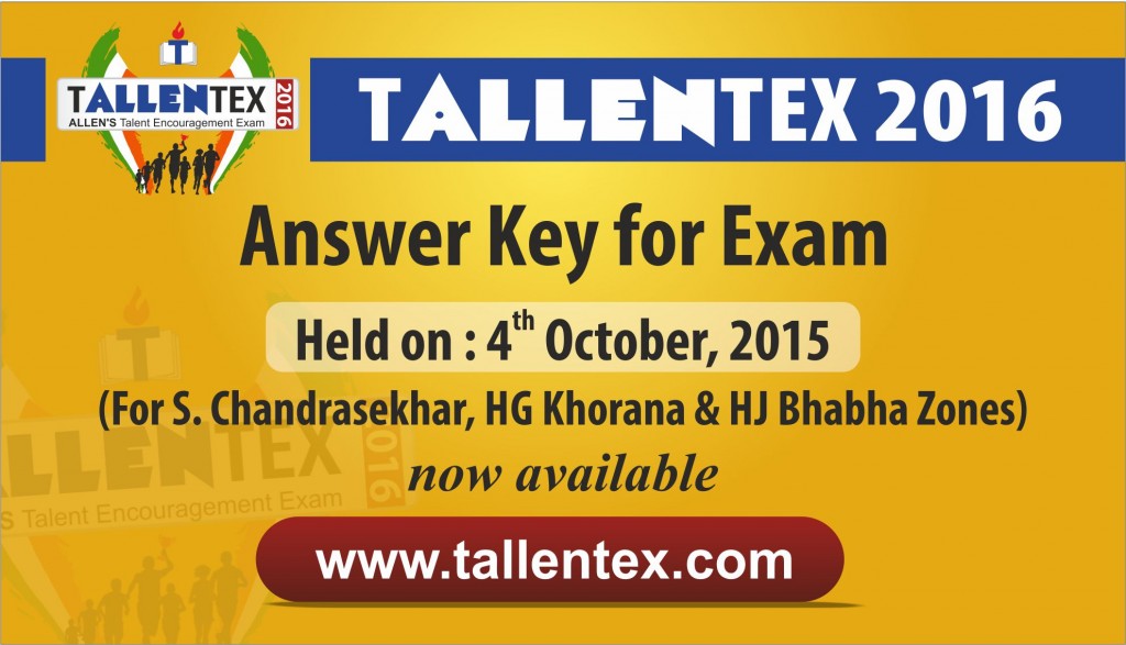 Tallentex 2016 Answer Key 