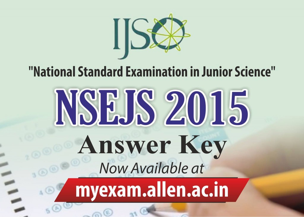 NSEJS 2015 Answer Key by ALLEN Career Insitute