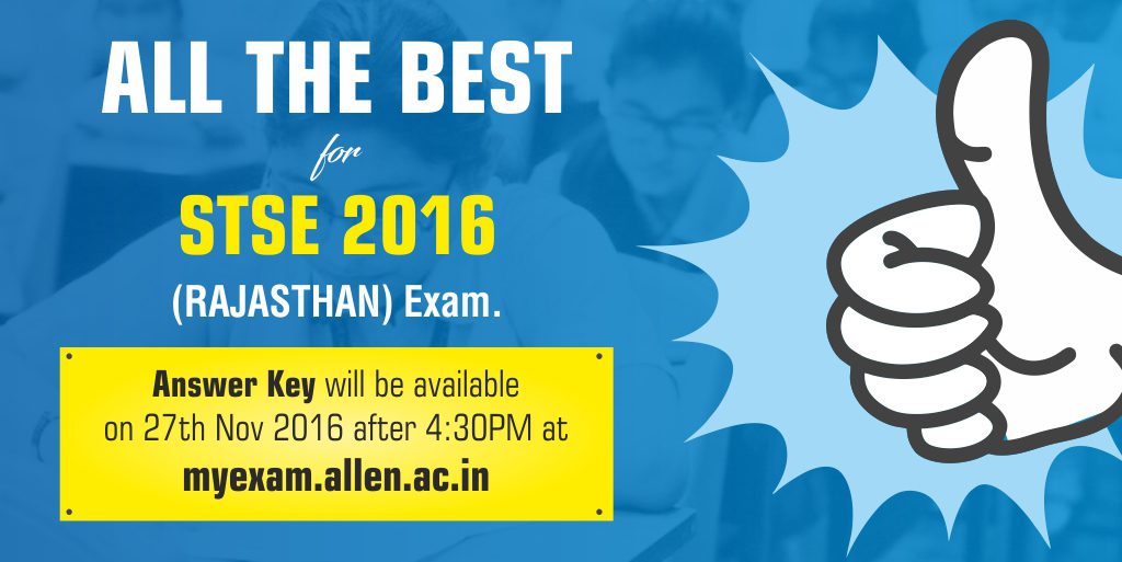 STSE 2016 Answer Key and Solution