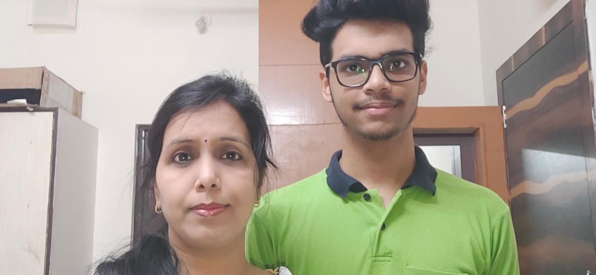 Anubhav with his Mother