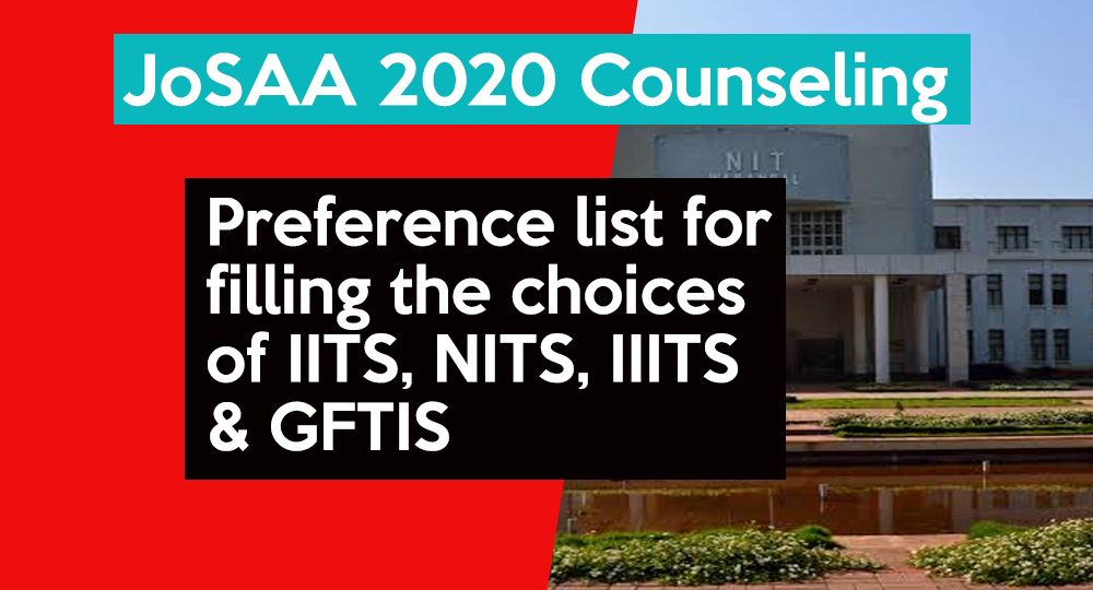 JOSAA Counseling Colleges List