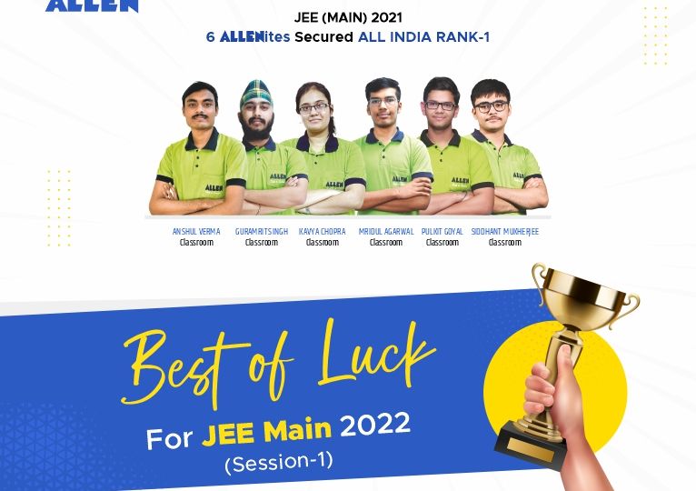 ALLEN Good Luck & Best Wishes to all JEE MAIN Aspirants