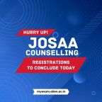 Hurry Up! JoSAA Counselling registrations to conclude today
