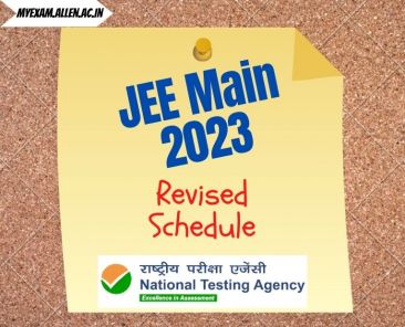 Revised Schedule for JEE Main 2023 Session 1