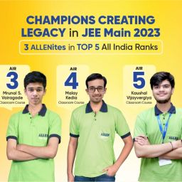 JEE-Main April 2023 Result Announced ALLENites in All India Top 5
